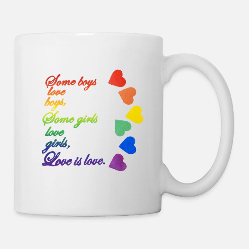 Ob lesbisch oder schwul, Liebe ist Liebe - Tasse - Weiß
