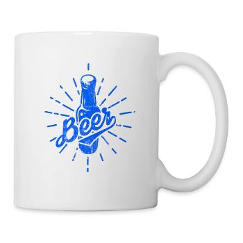 Bière bouteille de bière - Mug blanc - blanc - Droite