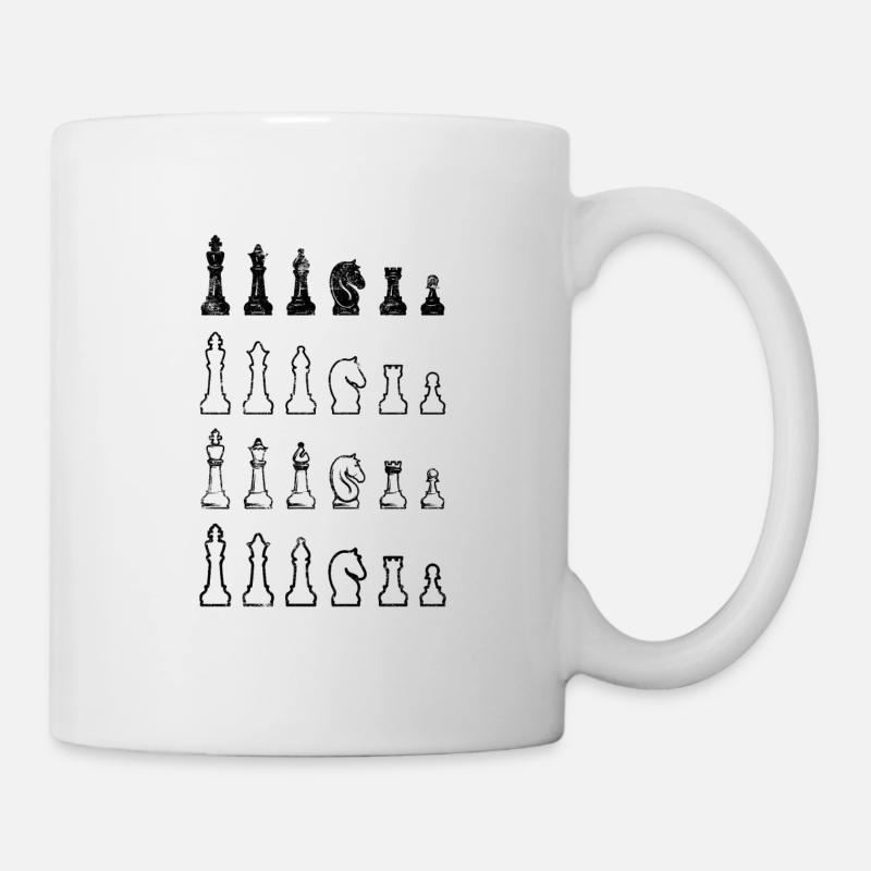 Échecs échec et mat - Mug blanc - blanc