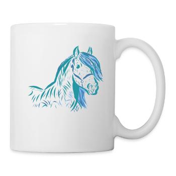 Pferd - Tasse - Weiß - Rechts
