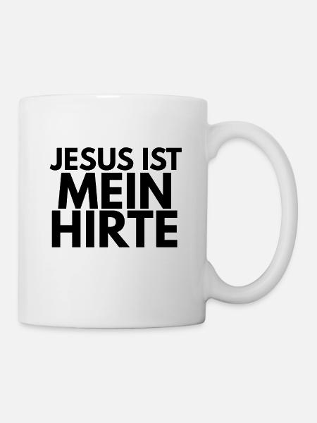 Jesus ist mein Hirte - Tasse - Weiß