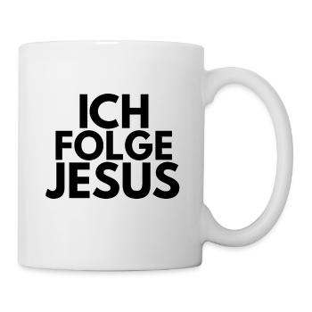 Ich folge Jesus - Tasse - Weiß - Rechts