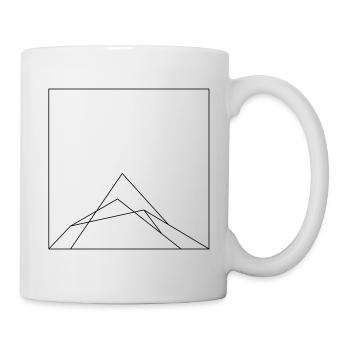 Mountain in rectangle line artwork - Mug - white - Right