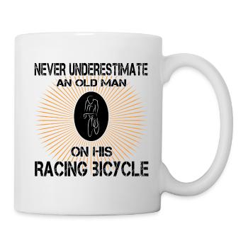Never underestimate an old man - Mug - white - Right