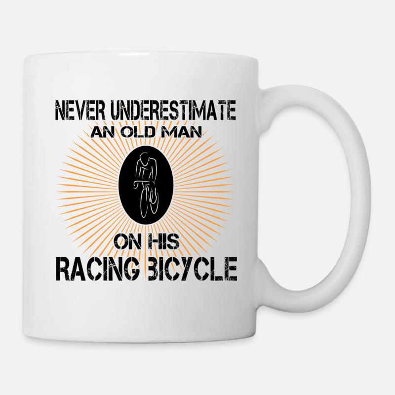 Never underestimate an old man - Mug - white