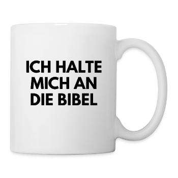 Ich halte mich an die Bibel - Tasse - Weiß - Rechts