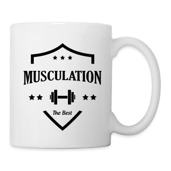 Musculation Fitness Force Sport Muscles Vintage - Mug - white - Right