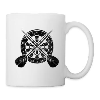 Dartscheibe Darts Symbol - Tasse - Weiß - Rechts
