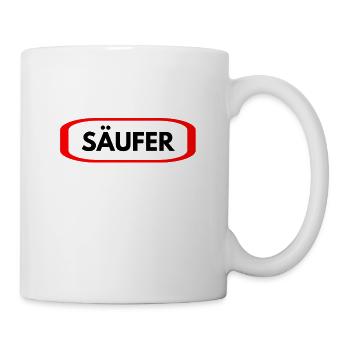 Säufer - Tasse - Weiß - Rechts