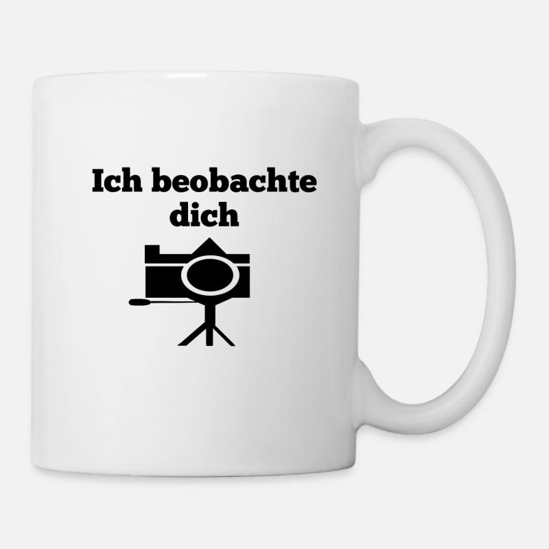 ich beobachte dich - Tasse - Weiß