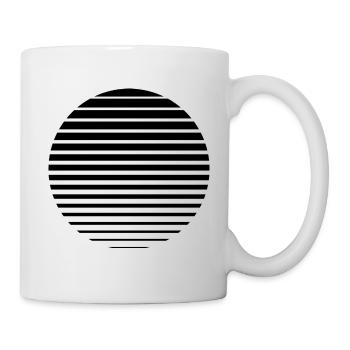 Soleil rétro - Mug blanc - blanc - Droite