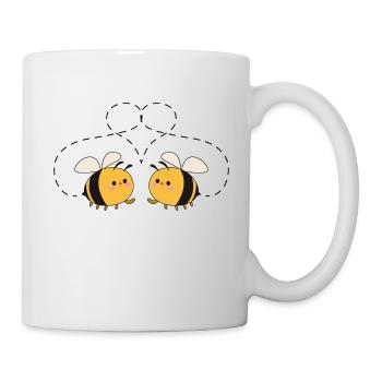 Biene Liebe Herz - Tasse - Weiß - Rechts