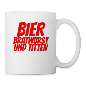 BEER BRATWURST AND TITS - Mug - white - Right