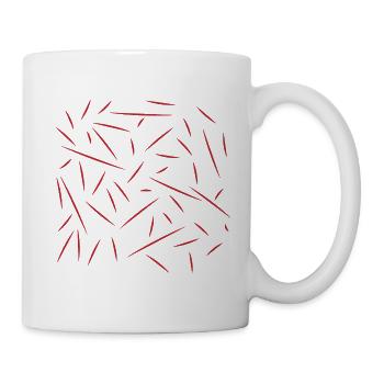 Straight Red Lines - brushed - Mug - white - Right