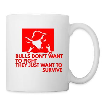 Against bullfighting animal rights activists - Mug - white - Right