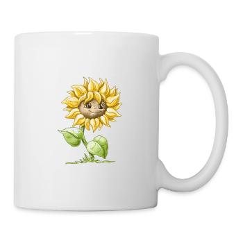 Sonnenblume - Tasse - Weiß - Rechts