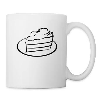 morceau de gâteau - Mug blanc - blanc - Droite