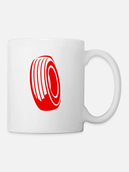 Reifen - Tasse - Weiß