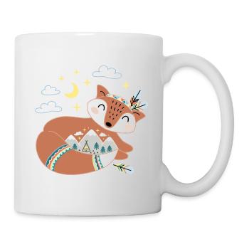 renard rêveur - Mug blanc - blanc - Droite