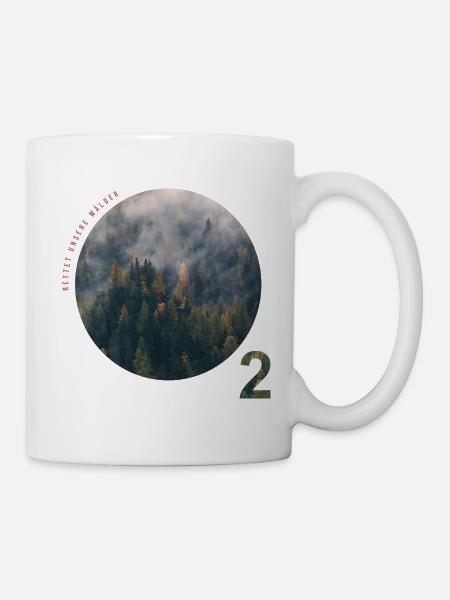 Rettet unsere Wälder - Tasse - Weiß