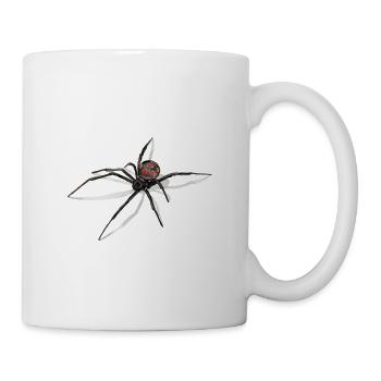 Spider with Shadow - Black Widow - Drawing - Mug - white - Right