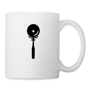Coupe-pizza - Mug blanc - blanc - Droite