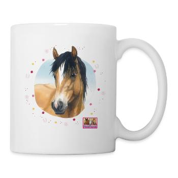 Pferdefreunde Westfale Porträt Sterne - Tasse - Weiß - Rechts