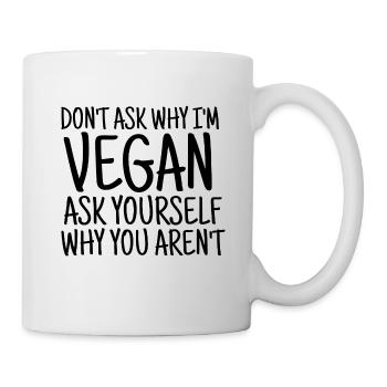 VEGAN VEGANER - Mug blanc - blanc - Droite