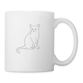 White cat - Mug - white - Right