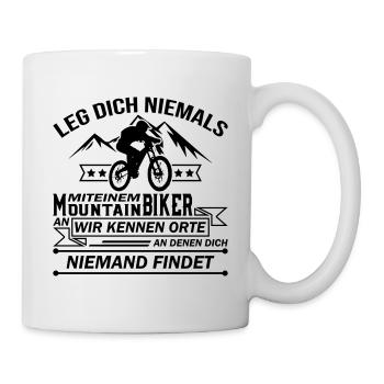 Mountainbiker - Tasse - Weiß - Rechts