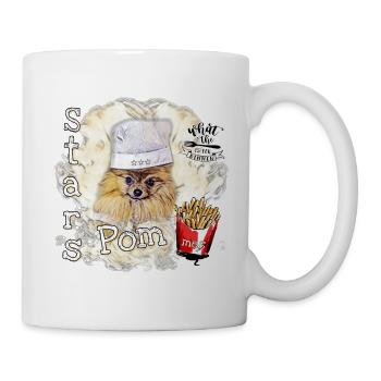 Shirt naine - Funshirt Pomeranian Koch - Mug blanc - blanc - Droite