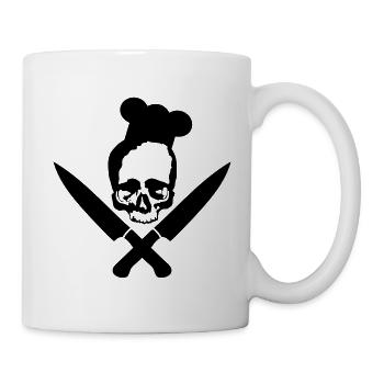 Koch / Totenkopf / Skull - Tasse - Weiß - Rechts