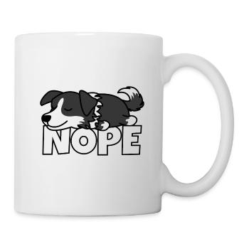 Border Collie Nope - Tasse - Weiß - Rechts