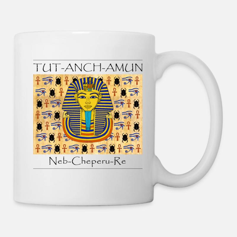Tutanchamun I Papyrus I Hieroglyphen - Tasse - Weiß