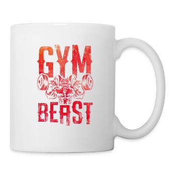 Gym Beast Dog - Mug blanc - blanc - Droite