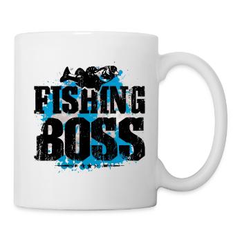 Patron de pêcheur de pêche - Mug blanc - blanc - Droite