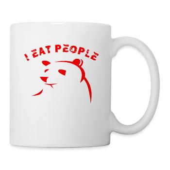 ours drôle je mange des gens - Mug blanc - blanc - Droite