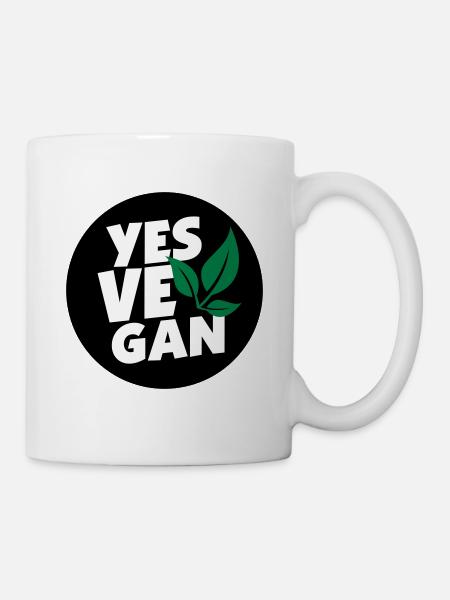 Yes Vegan / Yes ve gan (3c) - Mug blanc - blanc