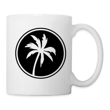 palme icon symbol kreis - Tasse - Weiß - Rechts