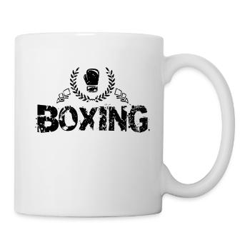 boxen sport - Tasse - Weiß - Rechts