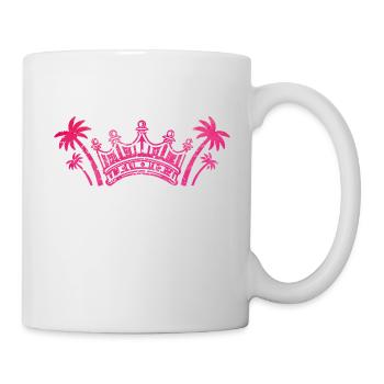 crown palms pink - Mug - white - Right