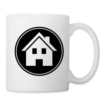 haus icon symbol kreis - Tasse - Weiß - Rechts