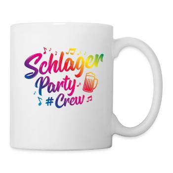 Schlager party crew bunt - Tasse - Weiß - Rechts