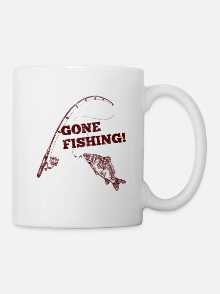 Fischen Angeln Spruch - Tasse - Weiß