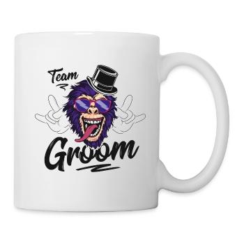 Affe Groom Team Party - Tasse - Weiß - Rechts