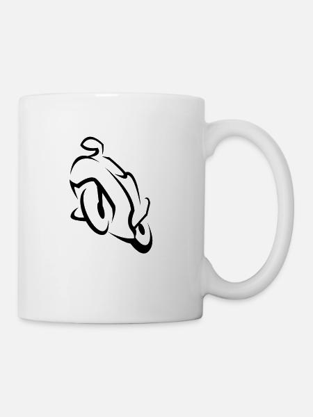 Motorrad - Tasse - Weiß