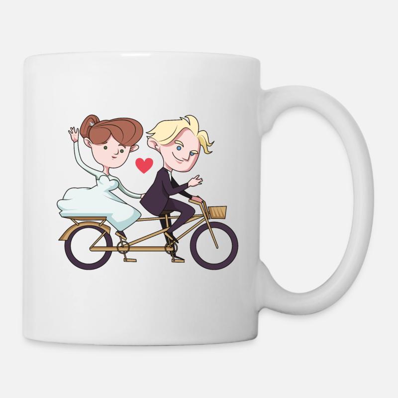 Hochzeit paar married herz brautpaar - Tasse - Weiß