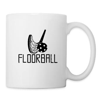Logo Floorball noir - Mug blanc - blanc - Droite