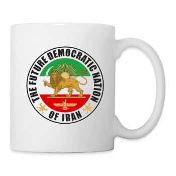 Iran Emblem Old Flag With Lion - Mug - white - Right
