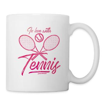 J'adore le tennis - Mug blanc - blanc - Droite